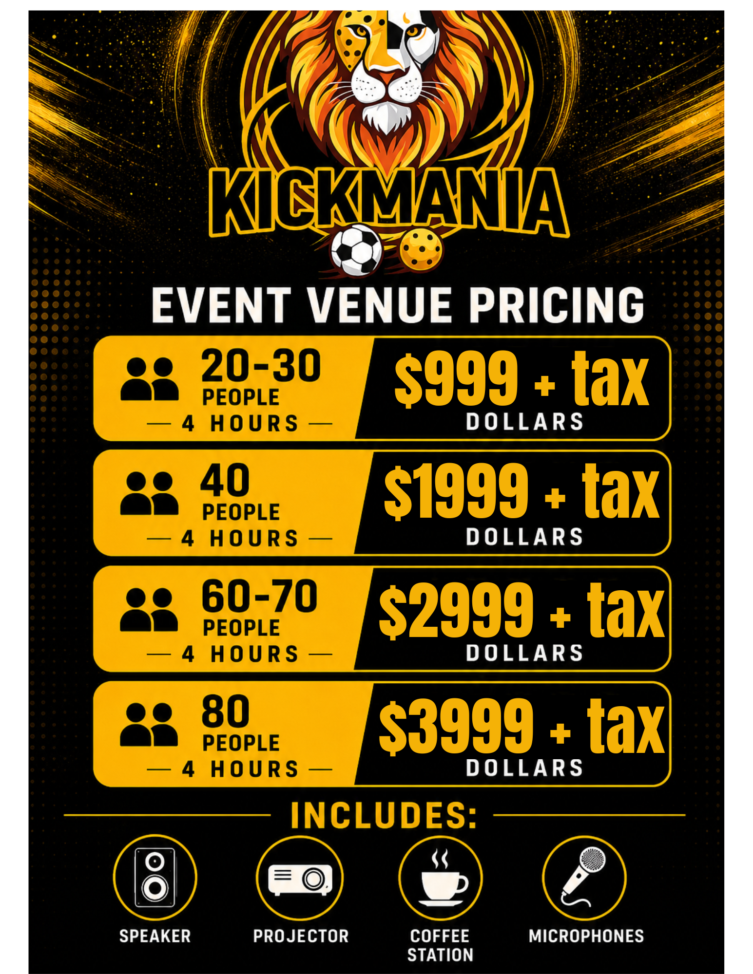 Event Venue Pricing